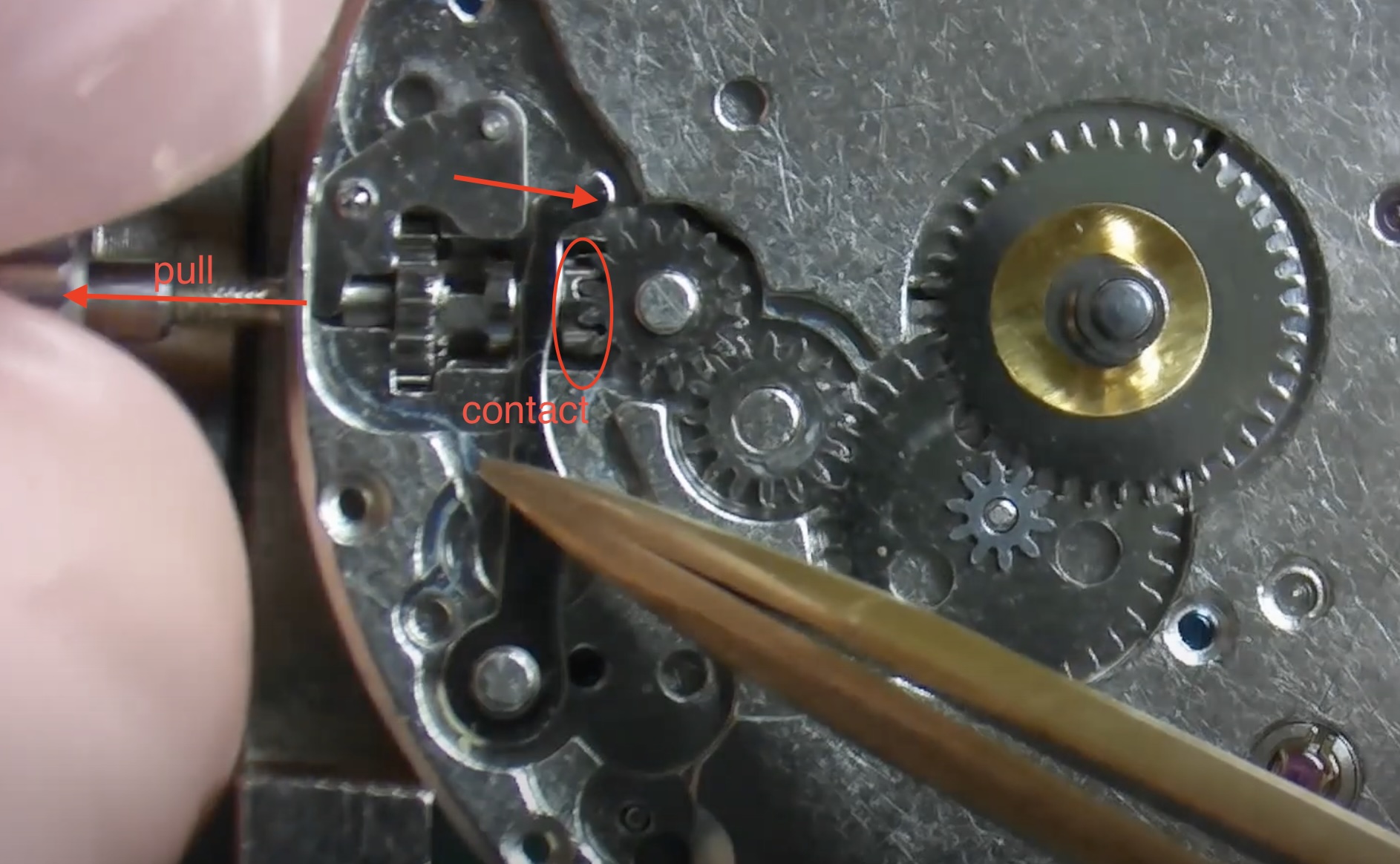 Fonctionnement du rouage des heures