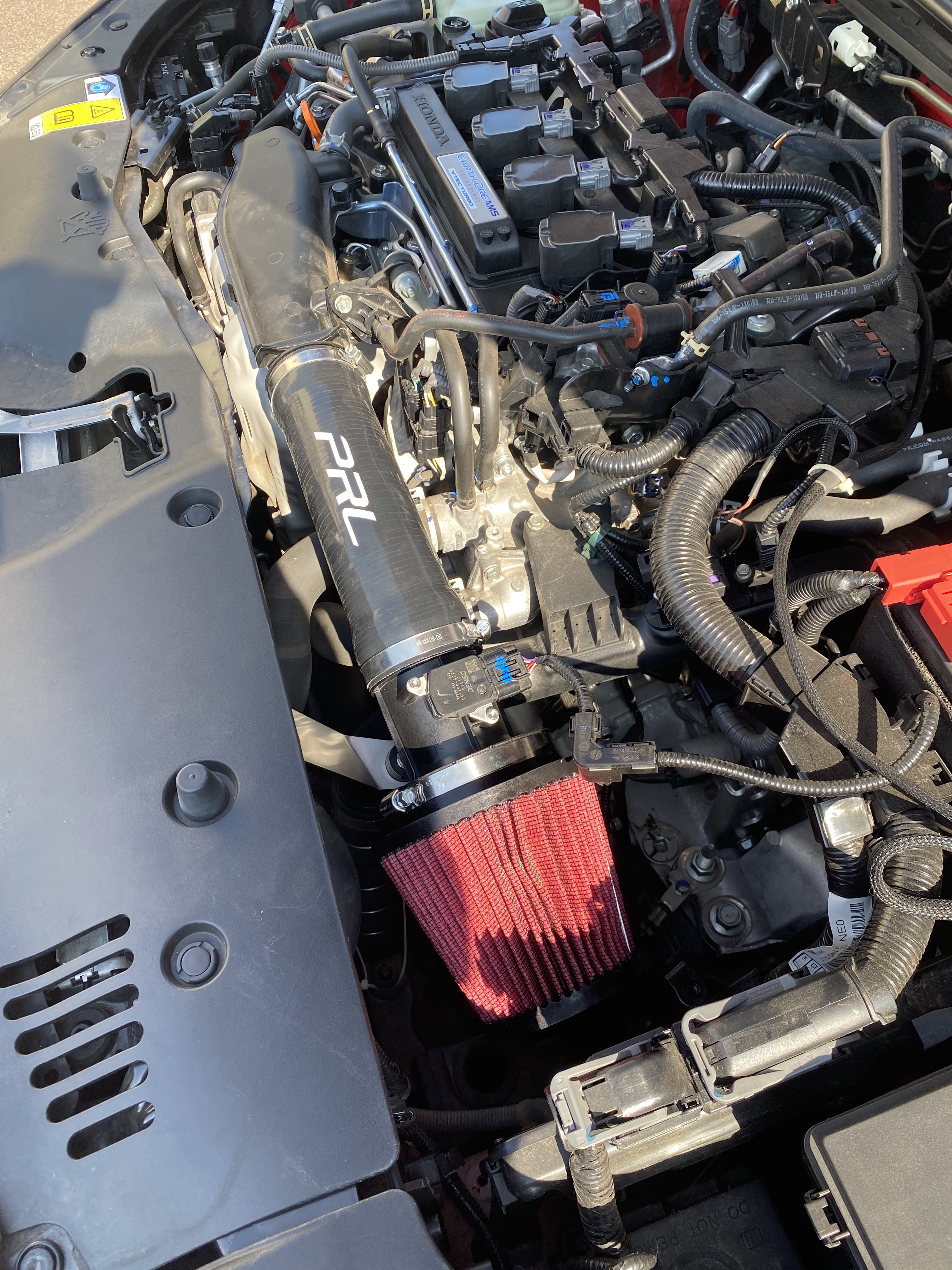 Après — admission ouverte / kit installé